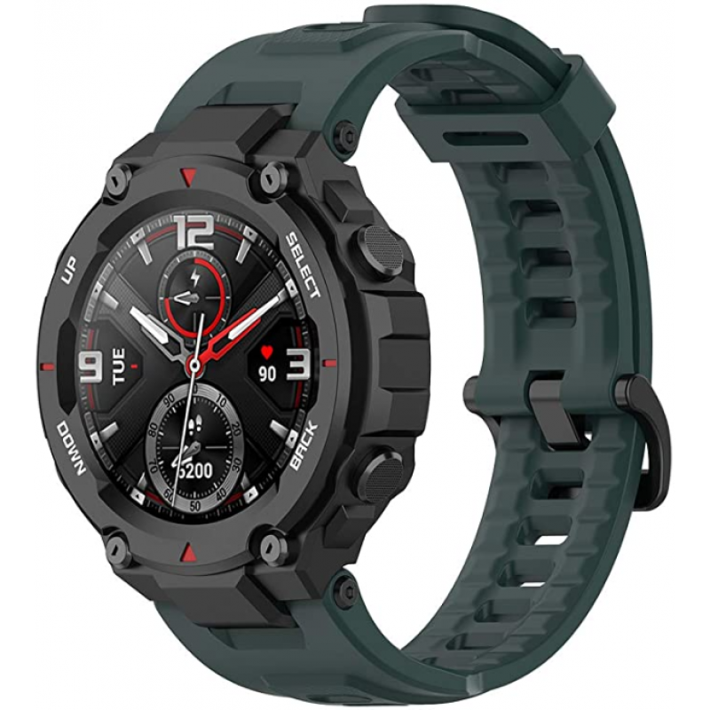 Ανταλλακτικό λουράκι QuickFit Softband Xiaomi Amazfit T-Rex/ T-Rex Pro Dark Green Ανταλλακτικό λουράκι QuickFit Softband Xiaomi Amazfit T-Rex/ T-Rex Pro Dark Green